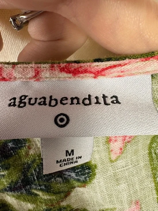 AGUA BENDITA X Target Peony Print Tie Wrap Top size M - Picture 5 of 6